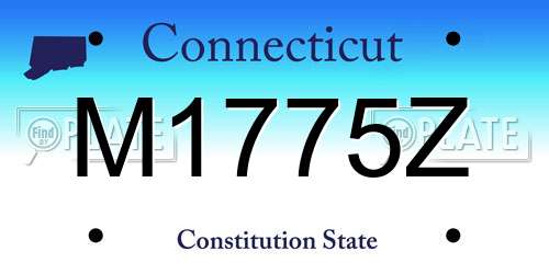 M1775Z Connecticut License Plate