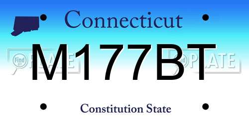 M177BT Connecticut License Plate