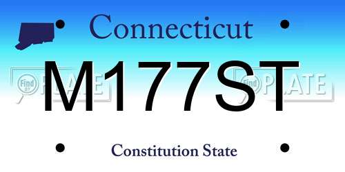 M177ST Connecticut License Plate