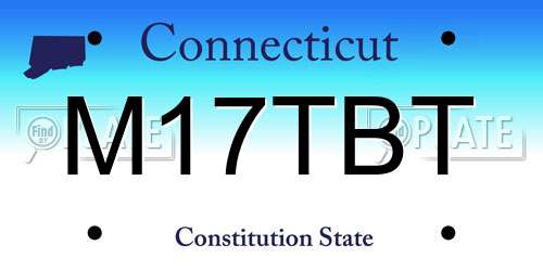 M17TBT Connecticut License Plate