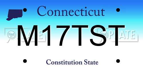 M17TST Connecticut License Plate