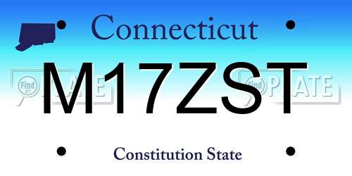M17ZST Connecticut License Plate