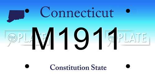 M1911 Connecticut License Plate