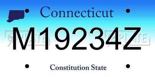 M19234Z Connecticut License Plate