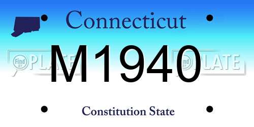 M1940 Connecticut License Plate