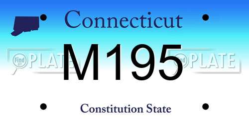 M195 Connecticut License Plate