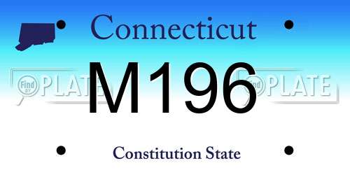 M196 Connecticut License Plate