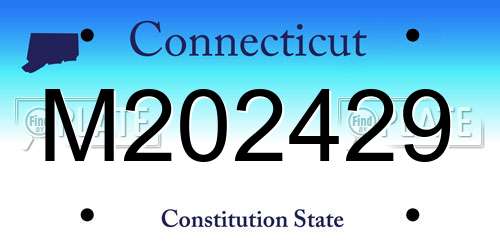 M202429 Connecticut License Plate