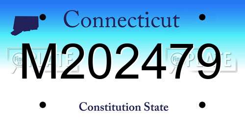 M202479 Connecticut License Plate