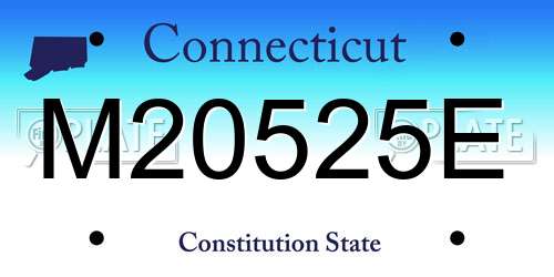 M20525E Connecticut License Plate