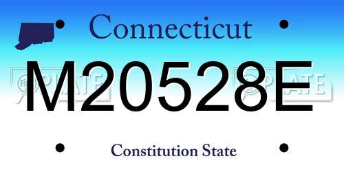 M20528E Connecticut License Plate