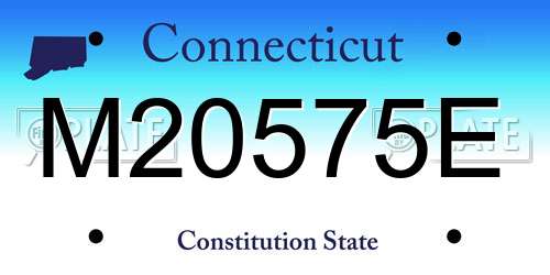 M20575E Connecticut License Plate