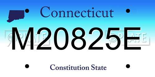 M20825E Connecticut License Plate