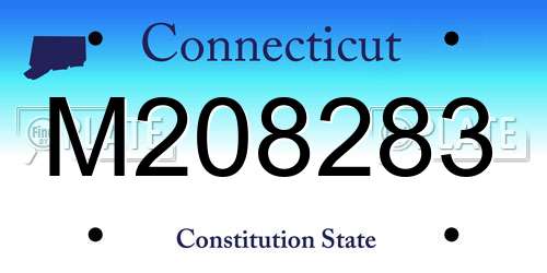 M208283 Connecticut License Plate