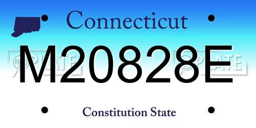 M20828E Connecticut License Plate