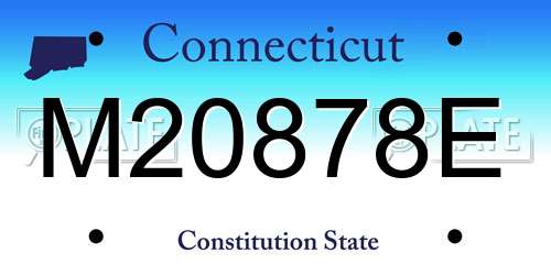 M20878E Connecticut License Plate