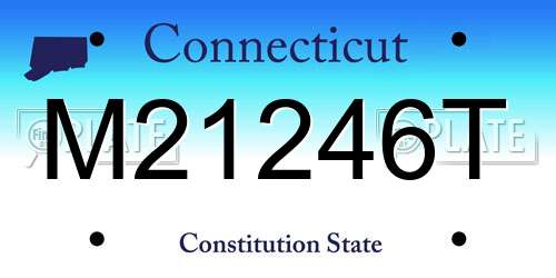 M21246T Connecticut License Plate