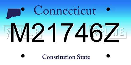 M21746Z Connecticut License Plate