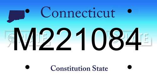 M221084 Connecticut License Plate