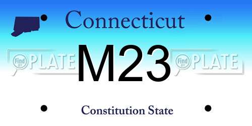 M23 Connecticut License Plate