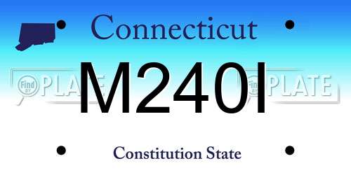 M240I Connecticut License Plate