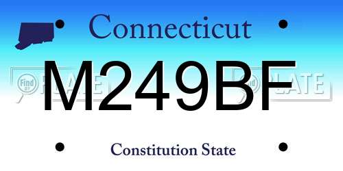 M249BF Connecticut License Plate