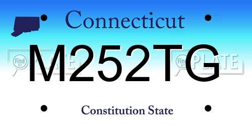 M252TG Connecticut License Plate