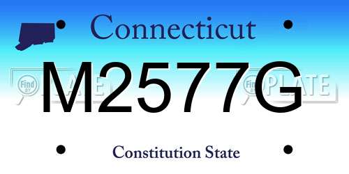 M2577G Connecticut License Plate