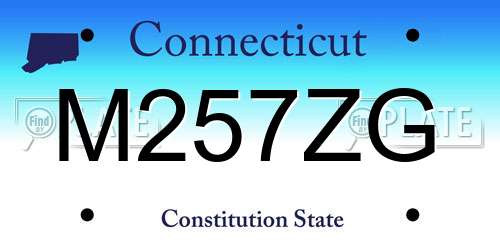 M257ZG Connecticut License Plate