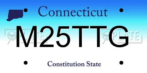 M25TTG Connecticut License Plate