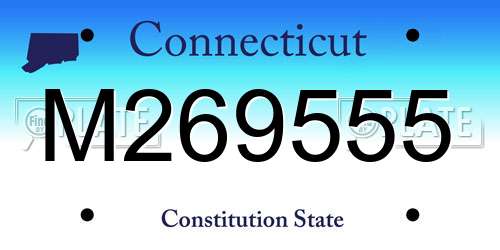 M269555 Connecticut License Plate