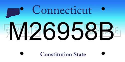 M26958B Connecticut License Plate