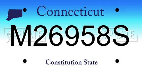 M26958S Connecticut License Plate