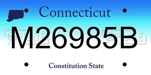 M26985B Connecticut License Plate