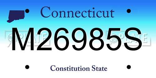 M26985S Connecticut License Plate