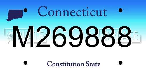 M269888 Connecticut License Plate