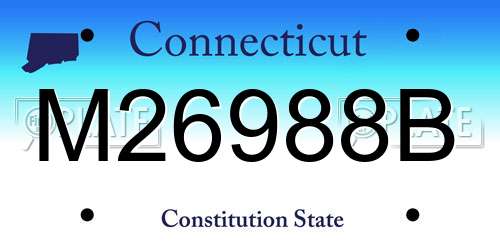 M26988B Connecticut License Plate