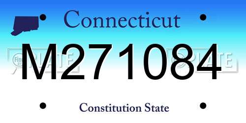 M271084 Connecticut License Plate