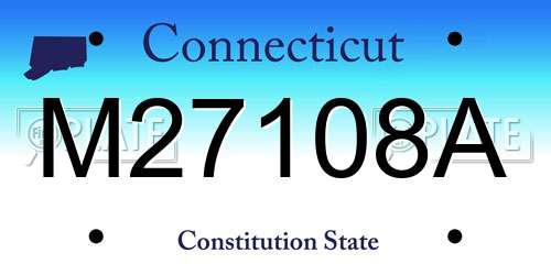 M27108A Connecticut License Plate
