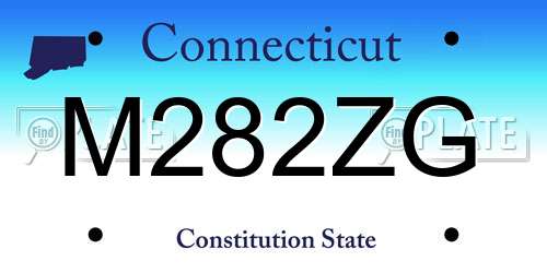 M282ZG Connecticut License Plate