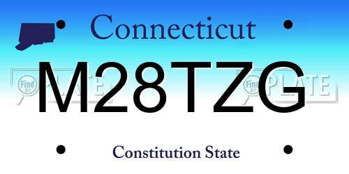 M28TZG Connecticut License Plate