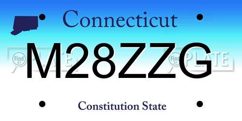M28ZZG Connecticut License Plate