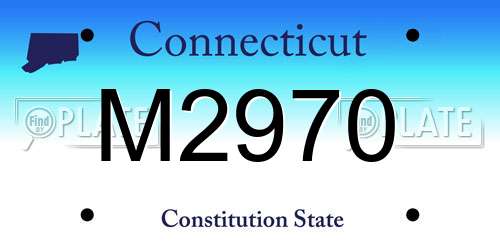 M2970 Connecticut License Plate