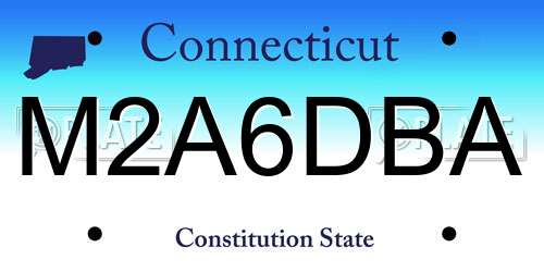 M2A6DBA Connecticut License Plate