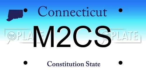 M2CS Connecticut License Plate