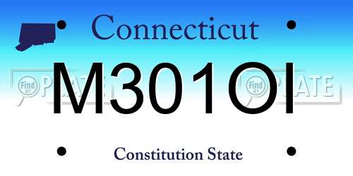 M301OI Connecticut License Plate