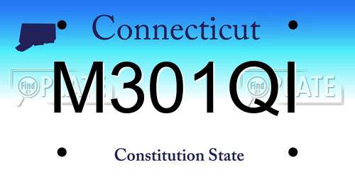 M301QI Connecticut License Plate