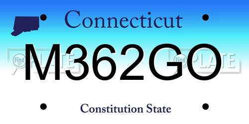 M362GO Connecticut License Plate