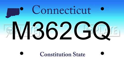 M362GQ Connecticut License Plate