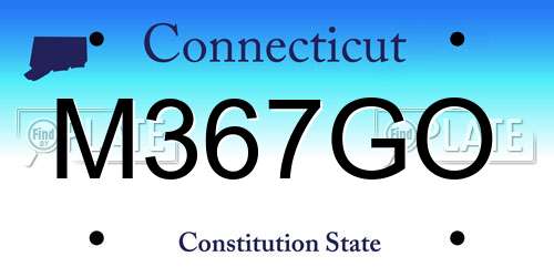M367GO Connecticut License Plate